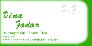 dina fodor business card